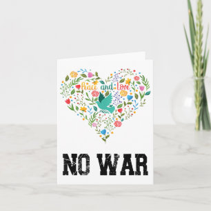 No War, Peace, Antiwar, No War Card