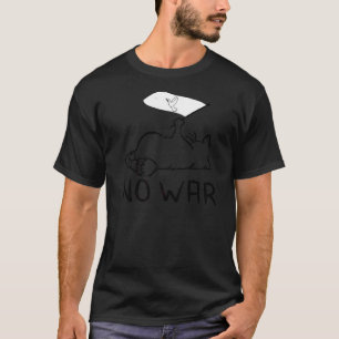 No War Peace Movement World Peace Flag Cat T-Shirt