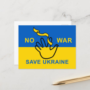 No war, save Ukraine Postcard