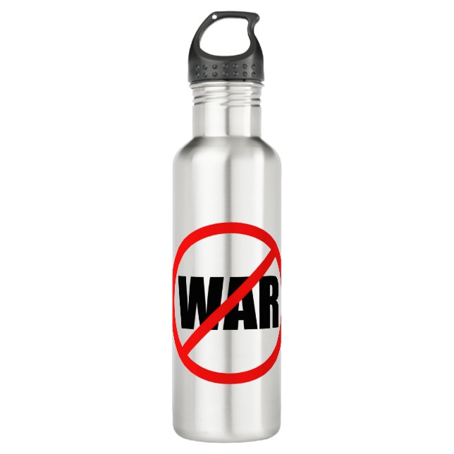 No War Symbol 710 Ml Water Bottle (Front)