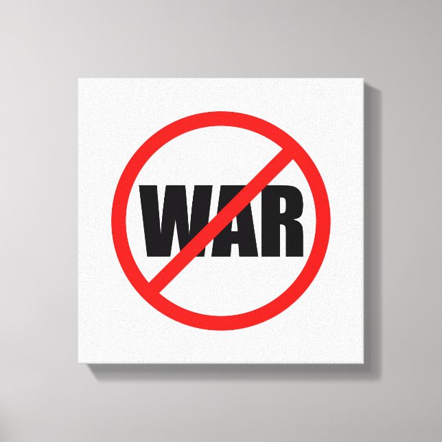No War Symbol Canvas Print (Front)