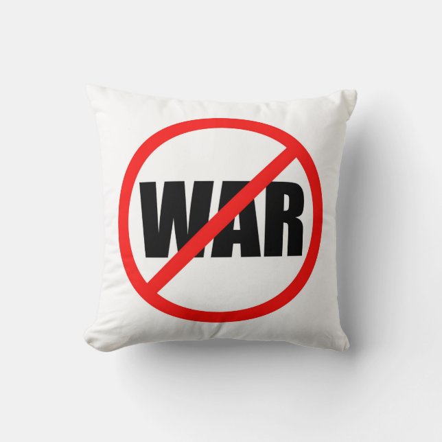 No War Symbol Cushion (Front)