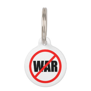 No War Symbol Pet Tag