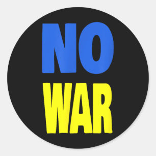 No War Ukraine Classic Round Sticker