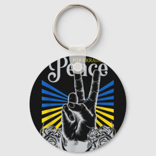 No War, Urkrian Flag, Peace To Ukraine Key Ring