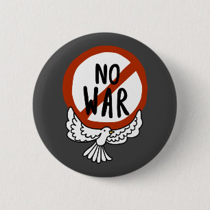 No War With Dove 6 Cm Round Badge