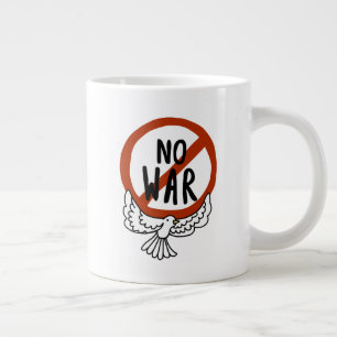 No War With Dove Large Coffee Mug