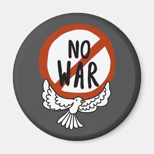 No War With Dove Magnet (Front)