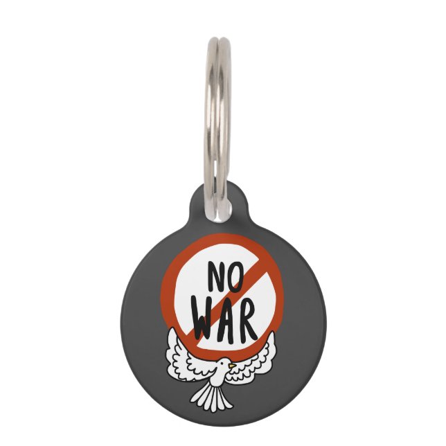 No War With Dove Pet Tag (Front)