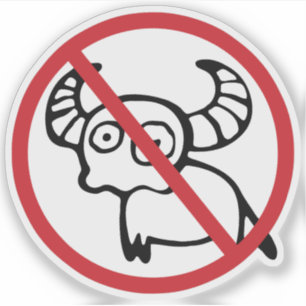 NO Water Buffalo ⚠ Funny Asian Thai Sign ⚠