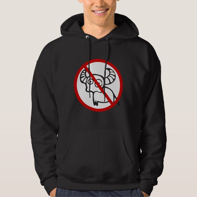 NO Water Buffalo ⚠ Funny Asian Thai Sign ⚠ Hoodie (Front)