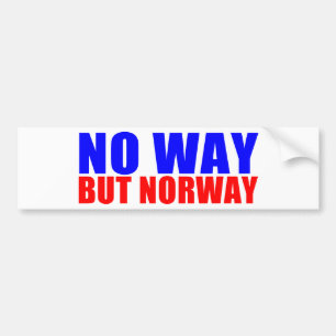 NO WAY BUT NORWAY BUMPER STICKER