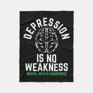 No Weakness Mental Health Mental Health Awareness Fleece Blanket