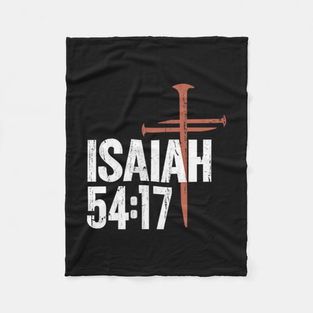 No Weapon Formed Against Me Shall Prosper - Front  Fleece Blanket (Front)