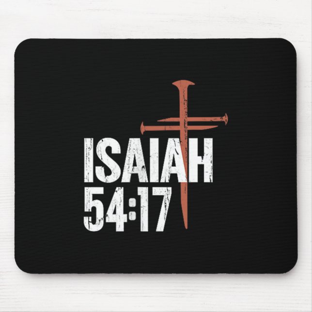 No Weapon Formed Against Me Shall Prosper - Front  Mouse Mat (Front)