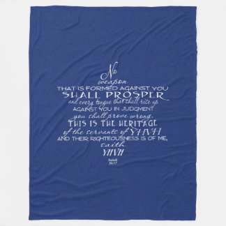 No Weapon Star of David Blue Fleece Blanket