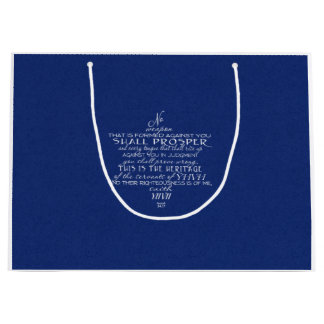 No Weapon Star of David Blue Large Gift Bag