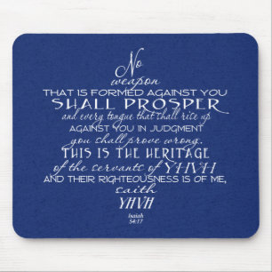 No Weapon Star of David Blue Mouse Mat
