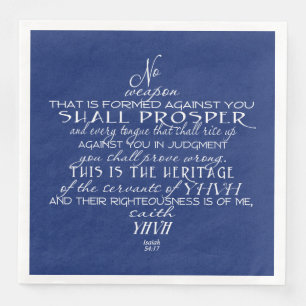 No Weapon Star of David Blue Napkin