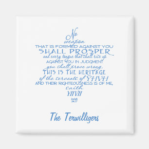 No Weapon Star of David Personalised Magnet