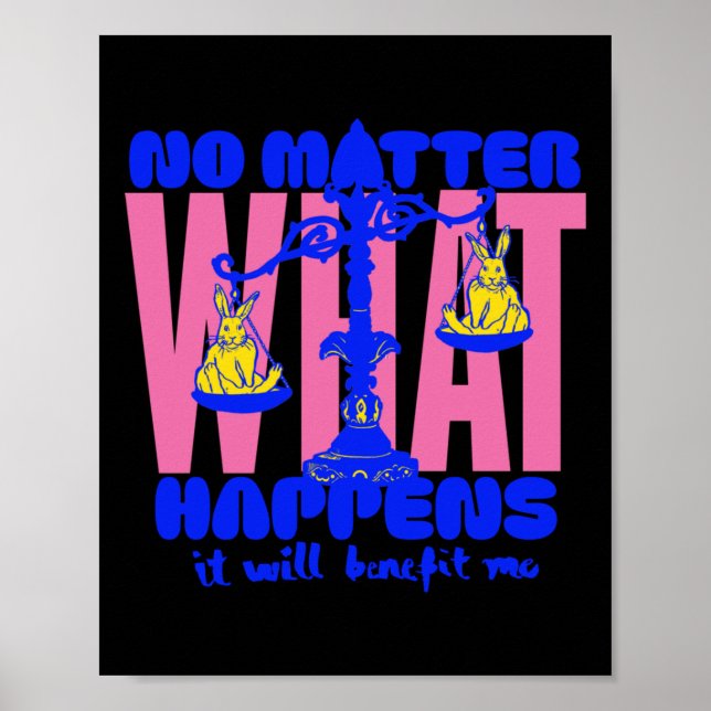No What Happens Sticker  Poster (Front)