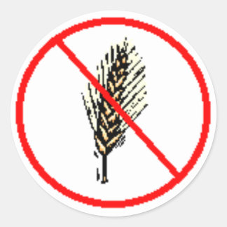 NO WHEAT CLASSIC ROUND STICKER