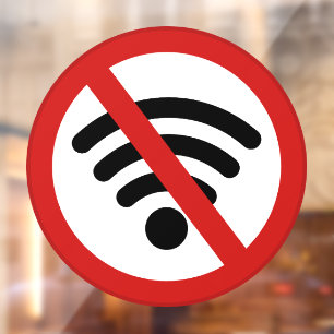 No Wi-fi network Window Cling