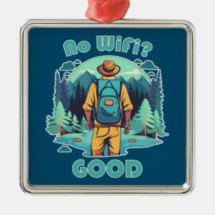 No Wifi Good Backpacker Metal Tree Decoration
