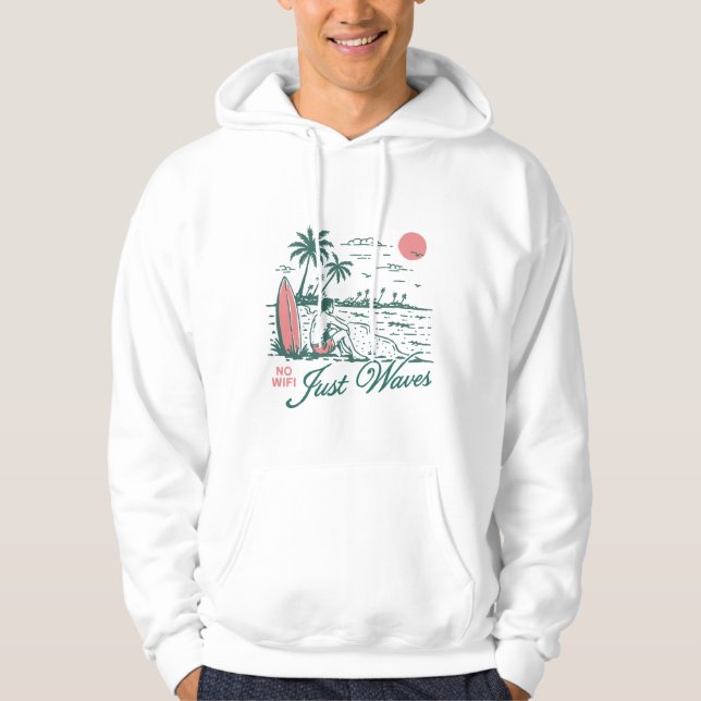 No Wifi Just Waves Hoodie (Front)