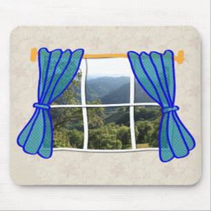 No Window Faux Window Funny Work Place Mouse Mat