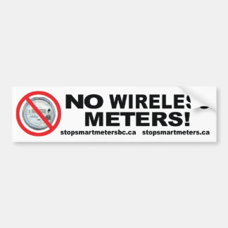 No Wireless Smart Metres Bumper Sticker