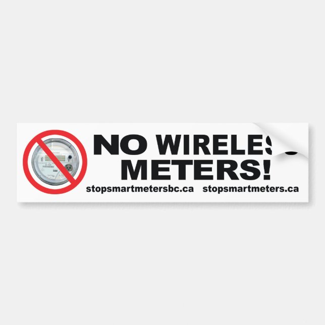 No Wireless Smart Metres Bumper Sticker (Front)