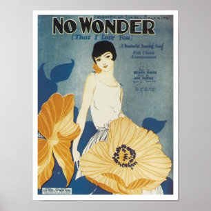 No Wonder That I Love You Vintage Songbook Cover Poster