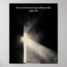 No Word From God Fails - Luke 1:37 Wall Art