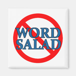 No Word Salad Magnet