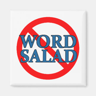 No Word Salad Magnet