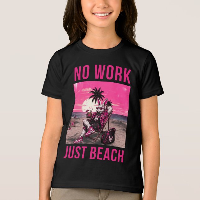 No Work Just Beach Tri-Blend Shirt (Front)