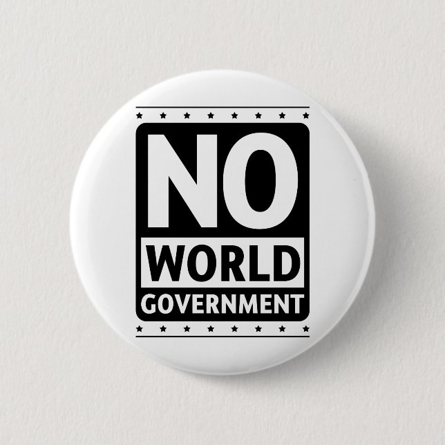 No World Government #1 6 Cm Round Badge (Front)