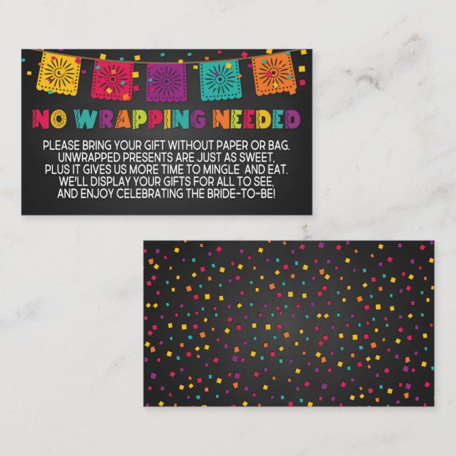 No Wrapping Needed Card - Fiesta (Front/Back)