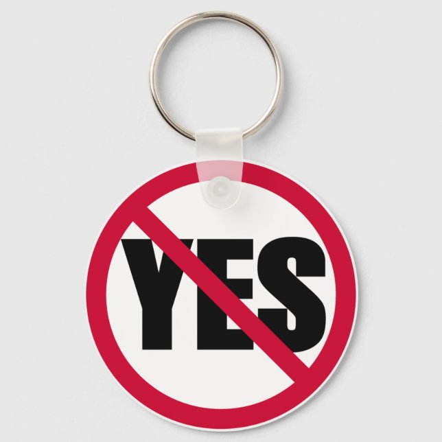 no yes key ring (Front)