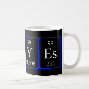 No/Yes periodic table word mug