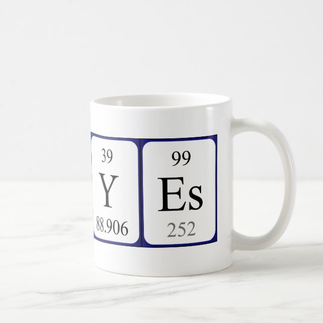 No/Yes periodic table word mug (Right)
