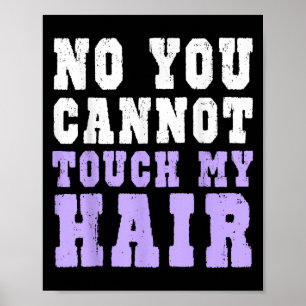 No You Cannot Touch My Hair Funny Humor Poster