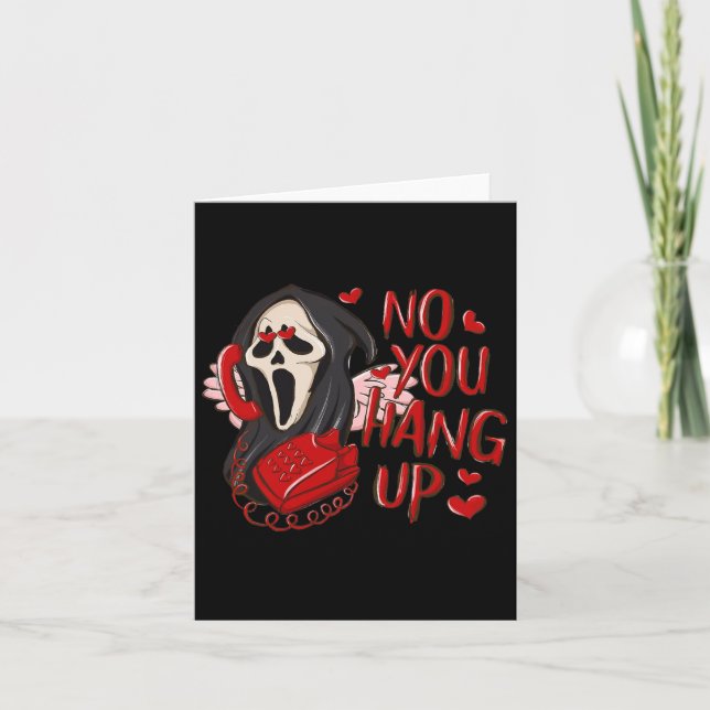 No You Hang Up First Ghost Calling Halloween Funny Card (Front)