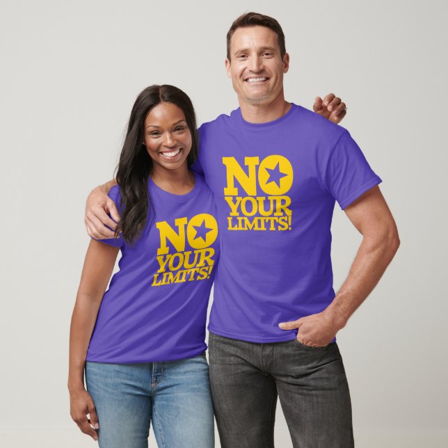No Your Limits! Gold Text T-Shirt (Unisex)