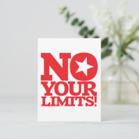 No Your Limits! Red Text Vertical