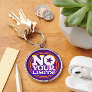 No Your Limits! White Text Radial Gfx Key Ring