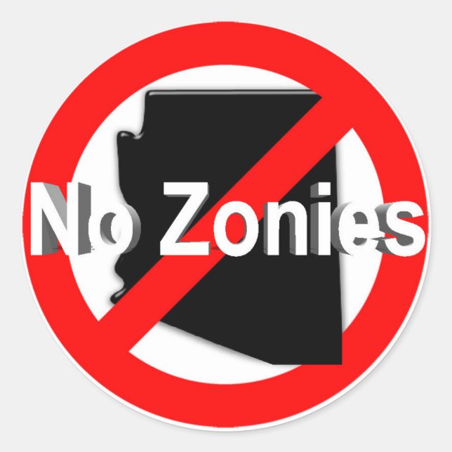 No Zonies! Sticker (Front)