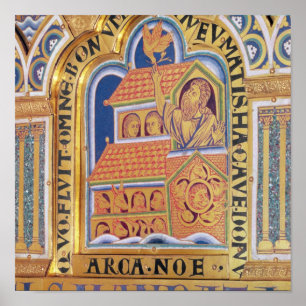 Noah and Ark, detail one of panels Verduner Poster