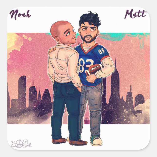 Noah and Matt Sticker (Front)